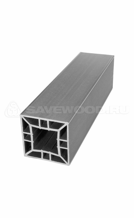 Столб ДПК 120×120 мм, цвет Пепельный