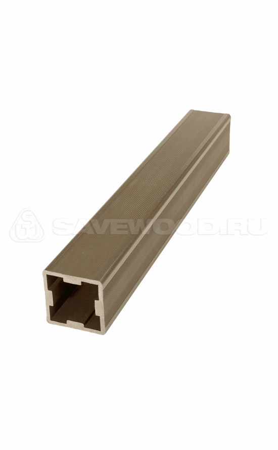 Столб промежуточный ДПК 70×70 мм, цвет Тик